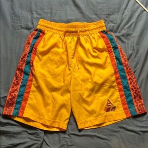 Nike Yellow Red Athletic Shorts